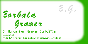 borbala gramer business card